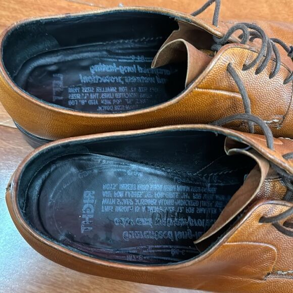 Jil Sander Plain Toe Pebbled Dress Shoes Men's Brown size 8.5 - Picture 5 of 6